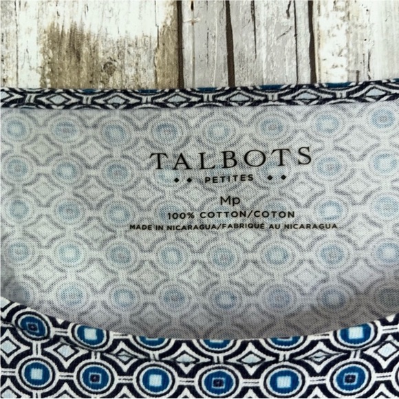 Talbots Blue Mixed Print Long Sleeve - Picture 4 of 4